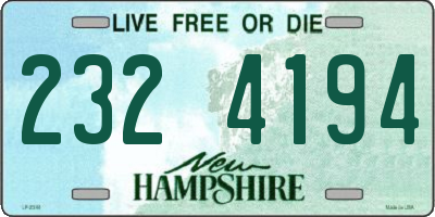 NH license plate 2324194