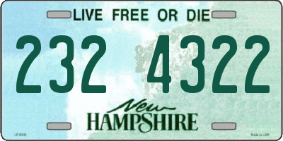 NH license plate 2324322