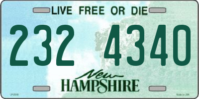 NH license plate 2324340