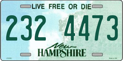 NH license plate 2324473