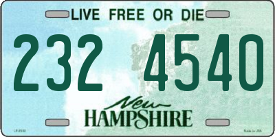 NH license plate 2324540