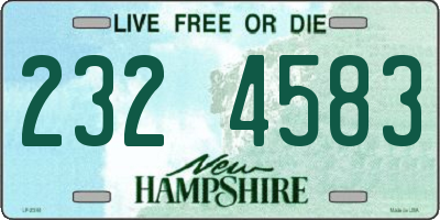 NH license plate 2324583