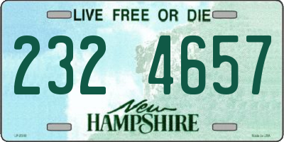 NH license plate 2324657