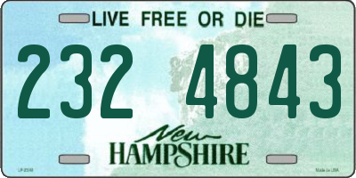 NH license plate 2324843