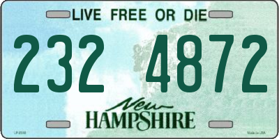 NH license plate 2324872
