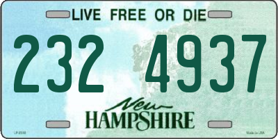 NH license plate 2324937