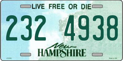 NH license plate 2324938