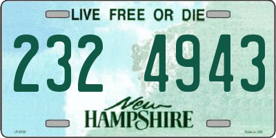 NH license plate 2324943