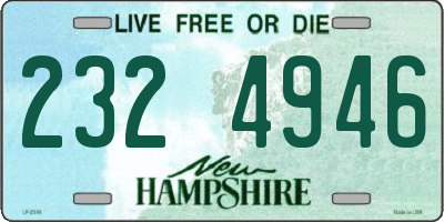 NH license plate 2324946