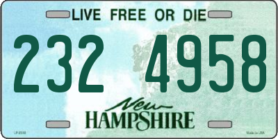 NH license plate 2324958