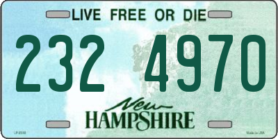 NH license plate 2324970