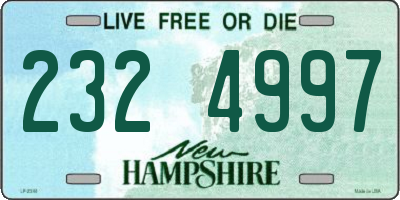 NH license plate 2324997