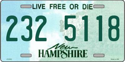 NH license plate 2325118