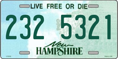 NH license plate 2325321