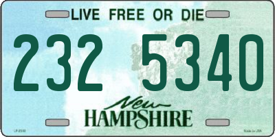 NH license plate 2325340