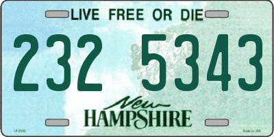 NH license plate 2325343