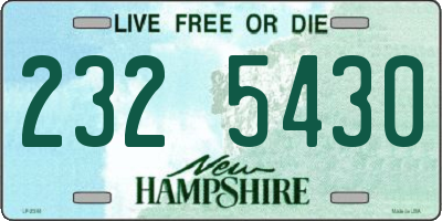 NH license plate 2325430