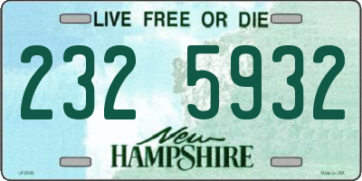 NH license plate 2325932