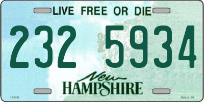 NH license plate 2325934