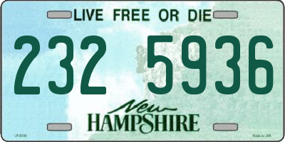 NH license plate 2325936