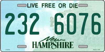 NH license plate 2326076