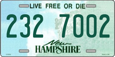 NH license plate 2327002