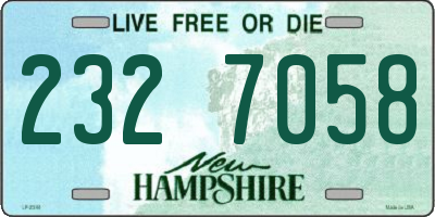 NH license plate 2327058