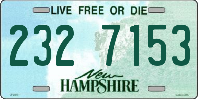 NH license plate 2327153
