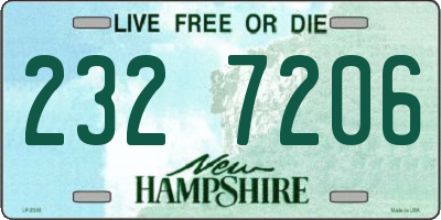 NH license plate 2327206