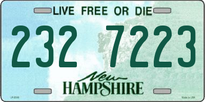 NH license plate 2327223