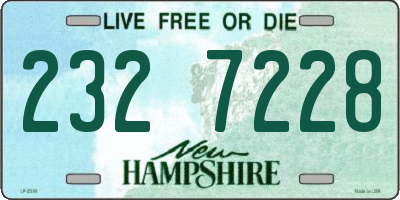 NH license plate 2327228