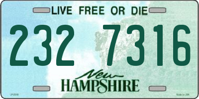 NH license plate 2327316