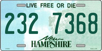 NH license plate 2327368