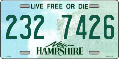NH license plate 2327426