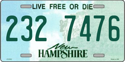 NH license plate 2327476