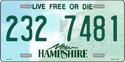 NH license plate 2327481
