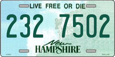 NH license plate 2327502