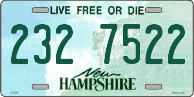 NH license plate 2327522