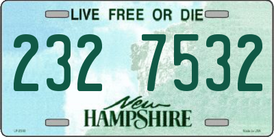 NH license plate 2327532