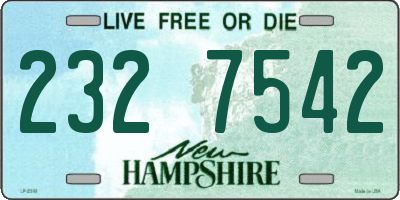 NH license plate 2327542