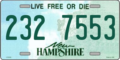 NH license plate 2327553