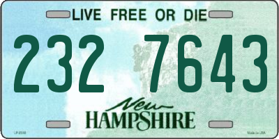 NH license plate 2327643
