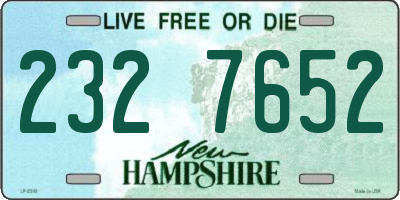 NH license plate 2327652