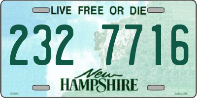 NH license plate 2327716