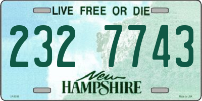 NH license plate 2327743