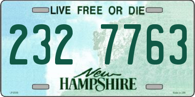 NH license plate 2327763