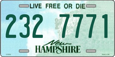 NH license plate 2327771