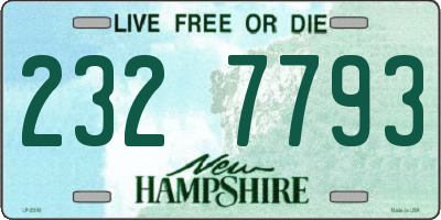 NH license plate 2327793