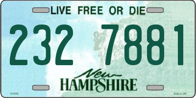NH license plate 2327881