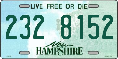 NH license plate 2328152